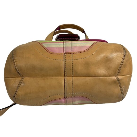 Coach Y2K Soho Hampton Pastels Striped Vachetta Leather Handbag 1888 Bag w/ Tag - Picture 7 of 13
